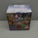 Juegoal Christmas Inflatables Outdoor Decorations, 6FT Inflatable Xmas Santa Claus with Helicopter on Gift Box, Lighted Blow Up Santa Flying Airplane, Built in Light for Holiday Lawn Yard Garden Decor