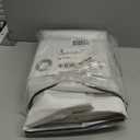 H.VERSAILTEX 100% Blackout Linen Curtains Thermal Curtains for Living Room Textured Burlap Curtains with Double Face Linen Grommet Soundproof Bedroom Curtains 52 x 84 Inch, 2 Panels  Heather White