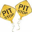 4 x 2Pcs Pit Crew decorations/18in Pit Stop Foil Balloons/Formula 1 Party Decorations/Nascar Birthday Party Decorations/Race Car balloons