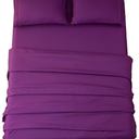 SONORO KATE Sheets Super Soft Microfiber 1800 Thread Count 18 Inch Deep Pocket 4 Piece Queen Size Purple