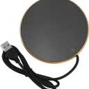 Smart Coffee Mug Warmer, 3 Levels Temperature Setting USB Powered Beverage Cup Warmer for Home Kitchen Office Desk Use(Gold)