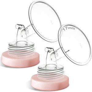 Nenesupply 17mm 2 pc Flanges Compatible with Spectra S2 S1 9 Plus Synergy Gold Breastpump Replacement to Spectra Pump Parts Flange Accessories Wide Mouth Work with Valve Backflow Protector Bottle