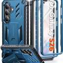 FNTCASE for Samsung Galaxy S26 Case: with [Built-in Screen Protector & Kickstand] [2 Front Frames] [Military-Grade Drop Protection] Heavy Duty Shockproof Rugged Case Full Body Protective Cover Blue