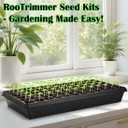 RooTrimmer 10 Pack 1020 Trays No Holes and 10 Pack 72 Cell Seed Starter Tray, 20" x 10" - Heavy Duty Reusable Plastic Seed Starter Kit for Microgreens, Seed Germination & Plant Propagation (10 Sets)