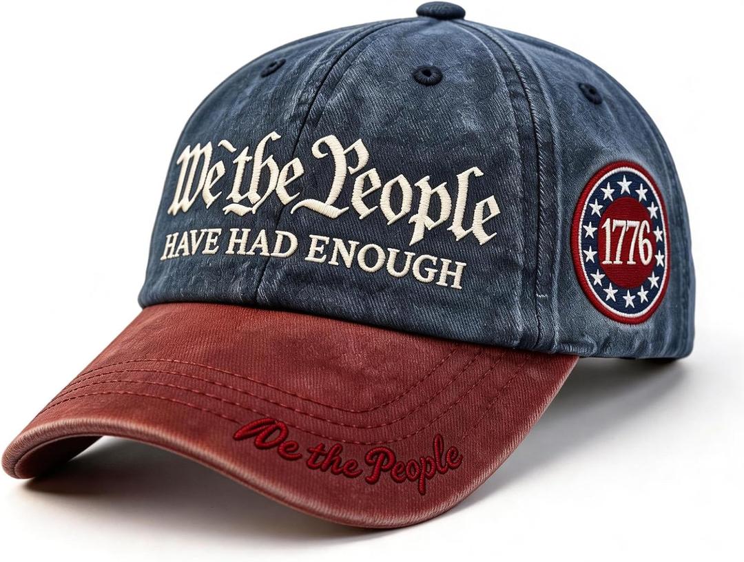 250 Anniversary USA Hat We The People Have Had Enough Hat Patriotic Retro Washed Adjustable Embroidered Baseball Cap