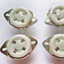 Cary 4pcs 4pin Ceramic Vacuum Tube Socket Top Mount Valve for 300b 2a3 Audio Amps