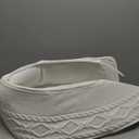 32-Inch Knit Christmas Tree Collar with Diamond Stitch, Faux Pearl Buttons, Foldable Tree Ring Cover for 7-9 ft Trees