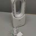 let'me Desk Fan, Portable Bladeless Fan 11.8 inch Small Personal Cooling Fan with 5 Colors Touch Control LED Light, Quiet Table Fan for Office, Home, Bedroom (WHITE)