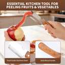 2 Pack Multifunctional Vegetable Peeler,Stainless Steel Peeler with Wooden Handle& Bottle Opener, 2 in 1 Vegetable Peeler for Kitchen, Zero Snag Wooden Kitchen Tool for Potato, Apple)