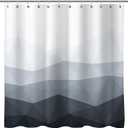 Sunlit Designer Shower Curtain, Popular Shower Curtain, Ombre Cool Gray Fabric Shower Curtains for Bathroom Decor, Contemporary Bathroom Curtains (71"W x 71"L, Pack of 1, Grey)