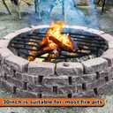 30 Inch Fire Pit Grate Round Heavy-Duty Solid Steel Fire Pit Grate with Elevated Legs, Multi-Functional Log Holder for Fireplace Outdoor Camping, Backyard Barbecue, Cooking