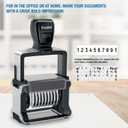 Trodat Numberer Stamp Professional 55510 – 10 Digits, Self Inking, 3/16" (5 mm) Characters, Black Ink