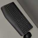 Wireless Keyboard and Mouse Combo - Full-Sized Ergonomic Keyboard with Wrist Rest, Phone Holder, Sleep Mode, Silent 2.4GHz Cordless Keyboard Mouse Combo for Computer, Laptop, PC, Mac, Windows -Trueque (1 PACK, Black)