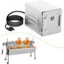 YJINGRUI Rotisserie Motor, 15W 90lb BBQ Motor, Rotisserie Motor For Grill, Electric Roaster Barbecue Motor (110V AC (Slivery)
