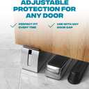 Strongest Home 2 Pack XL Adjustable Chrome Door Stopper with Spring Heavy Duty Wedge for Oversized, Thick & Heavy Doors, Anti-Slip Rubber Grip, Commercial, Home & Outdoor Use on Carpet, Wood & Tile
