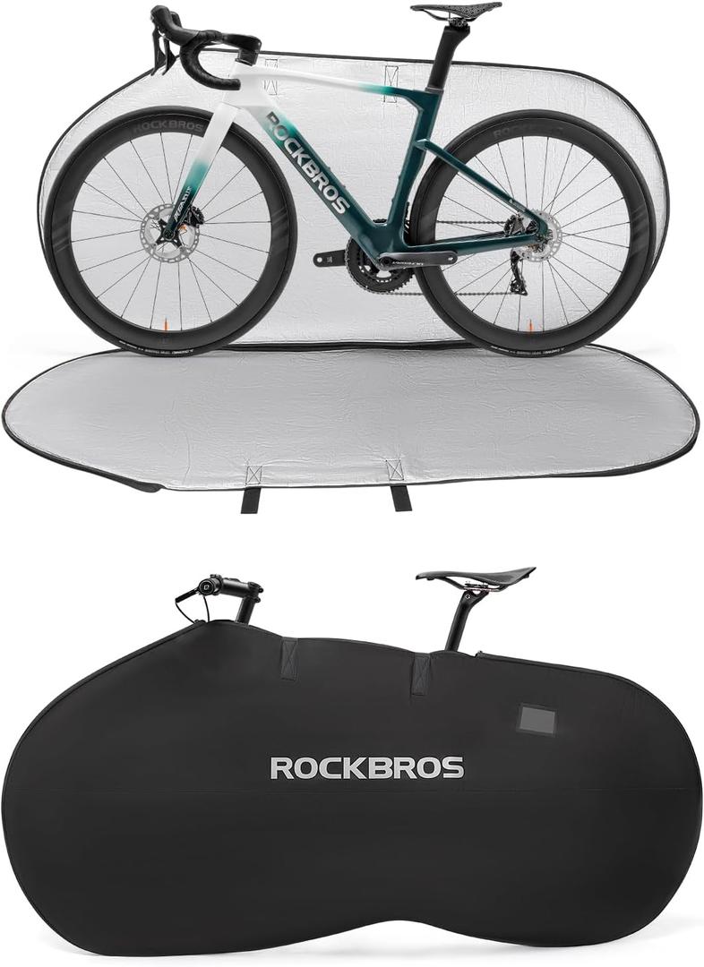 ROCKBROS Bike Travel Bag for Transportation Travel Outdoor Indoor Bike Storage Bag Anti-dust Waterproof Bike Covers for 26 inch Mountain Bike Road Bike, Black