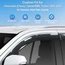 Sze Rain Guards Compatible with Chevy Tahoe/Cadillac Escalade/GMC Yukon 2021-2026 (Not for Cadillac Escalade ESV/GMC Yukon XL) Side Window Deflectors Window Visors Out-Channel Guard Deflector-4pcs