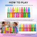 Foleto Bottle Flip Challenge Game, Color Match Interactive Sorting Toy with 20 ABS Bottles, Dual-Mode Brain Training Game Portable Party Family Group Challenge