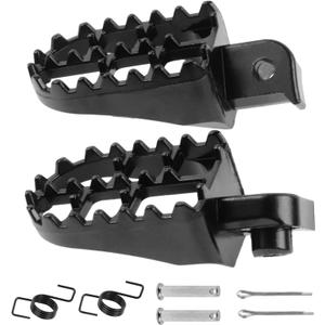 FLYPIG Aluminium Footpegs Foot Pegs Footrest Foot Rest For Dirt bike 50 70 90 110 PW50 TW200 XR50R XR70 CRF50 CRF50F CRF70 CRF70F CRF80 CRF80F CRF100F KLX110 TT225S Black