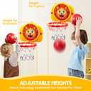 SYNCFUN Mini Basketball Hoop LED Scoring Indoor Hoop with 2 Balls, Indoor Adjustable Height Basketball Hoop, Space-Saving, Christmas Birthday Gifts Toy for Boy Girl Over 18 Months