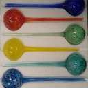Plant Watering Globes Set of 6 - Large Glass Self Watering Bulbs Up to 7 Days of Irrigation - for Indoor & Outdoor Plants - Multicolor, Automatic, Glass Watering Bulbs for Daily Use, Watering Devices