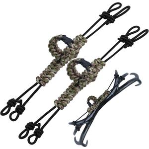 Deer Call Silencer Black Rack Rattling Antlers Silencer Rattling Deer Antlers Silent Carry Harness for Deer Hunting (Army Green-2 Pack)