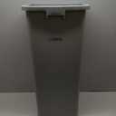 Winco Commercial Square Plastic Trash Can, 23 Gallon, Gray