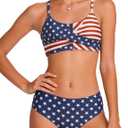 Zando Girls Swimsuit Two Piece - Adjustable Strap Bathing Suit Solid Color Bikini Sets for Teens Girl Beach Swimwear (S)