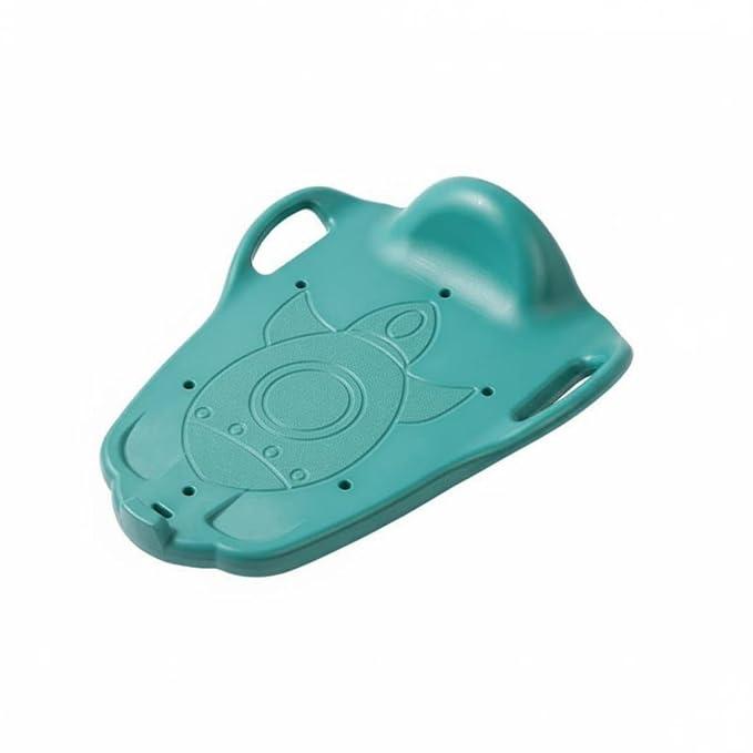 Develops Physical Skills 4-Wheeled Floor Scooter Sensory Training Scooter Plastic Wheeled Board for Preschoolers, Toddlers, Kindergarten, Indoor, Home, Playroom, Green, S
