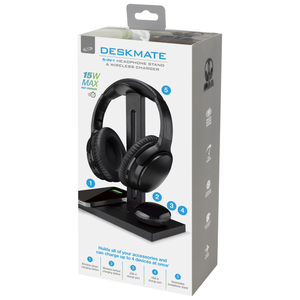 iLive 5-in-1 Headphone Stand and Wireless Charger