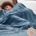 PHF Ultra Soft Fleece Blanket Queen Size, No Shed No Pilling Luxury Plush Cozy 300GSM Lightweight Blanket for Bed, Couch, Chair, Sofa Suitable for All Season, 90" x 90", Captain's Blue