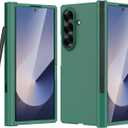 Slim Fit Case for Samsung Galaxy Z Fold 7 with S Pen Holder,Slim Lightweight Hard PC Cover with Built-in Screen Protector,Hinge Protection Shockproof Phone Case for Samsung Z Fold 7 5G (Green)