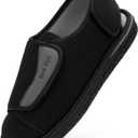 Diabetic Shoes for Men Women, Extra Wide Slippers for Swollen Feet, Wide Toe Box Adjustable Walking Shoes for Elderly, Comfort Home Hospital Slip on Slippers for Indoor Outdoor, Foot pain Relief