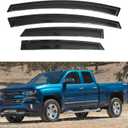 IG Window Visors for 2014-2018 Chevrolet Silverado/GMC Sierra 1500 Double Cab, Out-Channel Rain Guard Vent Deflector, Truck Accessories for 2015-2019 Chevy Silverado/Sierra 2500HD 3500HD Extended Cab