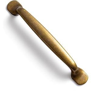 Set of 6 Traditional 5" Center to Center Antique Brass Cabinet Handles  Sturdy and Stylish Pulls for Kitchen Drawer Vintage Hardware