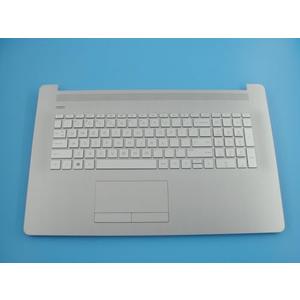 Bayjebu Parts for HP 17-BY 17T-BY 17.3" Palmrest Keyboard Bezel US-English Backlit with Touchpad fit ODD Version Silver L92787-001