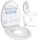 Jool Baby Quick Flip Toilet Seat with Built-in Potty & Splash Guard for Toddler Training, Slow Close (Elongated)