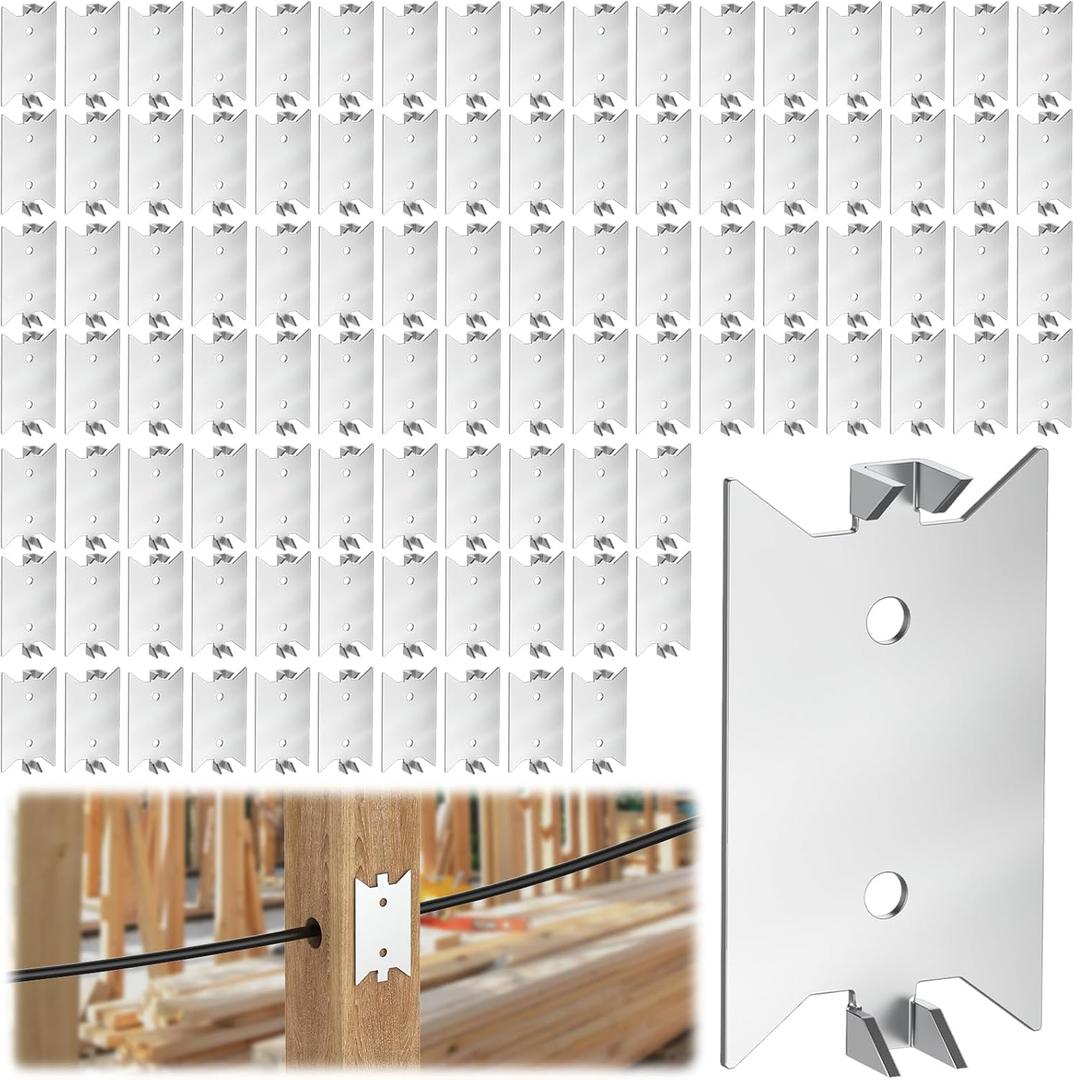 200 Pcs Nail Plates, 1.5 x 2.5 Inch Nail Plates for Wood Studs, Nail Plates Electrical for Protection Plumbing Wiring