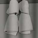 POLYTE Microfiber Lint Free Washcloth Face Towel, 13 x 13 in, 4 Pack (Waffle Weave) (White)