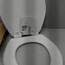 Mayfair Cassel Slow Close Toilet Seat, Easy Clean, Non Slip Premium Wood Seat, Easy Install, Made in USA, Round, White