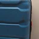 Samsonite Omni PC Hardside Expandable Luggage with Spinner Wheels, Caribbean Blue, Checked-Medium 24-Inch