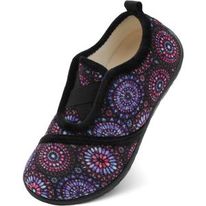 JIASUQI Womens Slippers Fuzzy Slip-on House Shoes Indoor Outdoor Slippers for Women (6.5-7.5, Spiral)