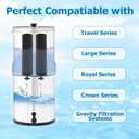 Water Filter Replacement for Berkey BB9-2 Black Activated Carbon Filters, Compatible with Berkey Gravity Water Filter System, Pack of 4