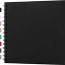 potricher 8 x 8 Inch DIY Scrapbook Album 40 Pages Hardcover Kraft Paper Scrap Book Photo Albums Memory Book for Wedding and Anniversary Family (Black, 8 Inch)