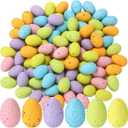 72 Pcs Easter Speckled Eggs 1.2 inches Plastic Speckled Eggs Bowl and Vase Filler Faux Chicken Eggs for Crafts DIY Easter Party Decorations
