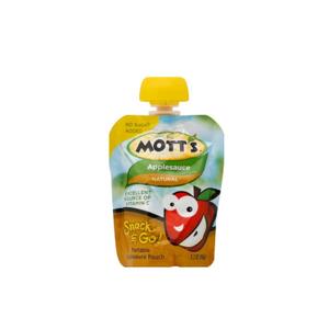 5 x Mott's Snack and Go Applesauce, Natural, 3.2 oz (EXP 05/07/26)