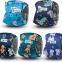 Leekalos Male Dog Diapers, Dog Belly Bands for Male Dogs Wraps Washable Doggie Diapers High Absorbing Dog Belly Bands5 Pack (X-Large (22"-27"), Dalmatian-Print)