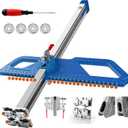 Drywall Cutter Tool, Supports Up to 5/8" Drywall, 29 Stainless Steel Rollers for Smooth Movement, Tungsten Steel Cutting Rollers, Adjustable Dual-Side Positioning Clamp with Dual Scale