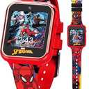 Spider-Man Kids Smartwatch - Interactive LED Screen with 10 Custom Watch Faces, Camera, Games, Alarm, Step Tracker & More - Fun Gift for Boys with Marvel Silicone Strap - Fits Wrists 5.5'' to 8.0"