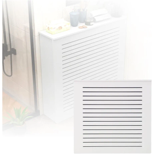 YIQIFLY Radiator Cover Shelf Heater Heating Cabinet Shelf, Portable White Heater Covers for Radiators for Home Living Room Bedroom Office Heating Decorative Cabinet (27.5" Lx27.5 Hx7.9 D)